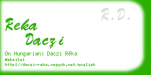 reka daczi business card
